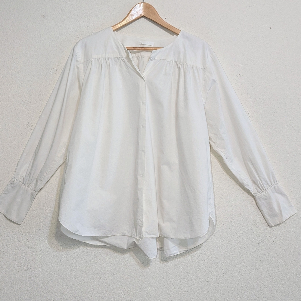 Susanne Bommer Women’s 36 Off White Blouse 100% Cotton Minimalist Designer